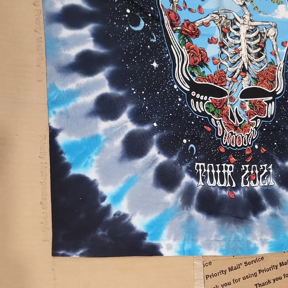 Liquid Blue Grateful Dead Dead & Company Tie-Dye Tour Tee - Black and Blue - Picture 6 of 12